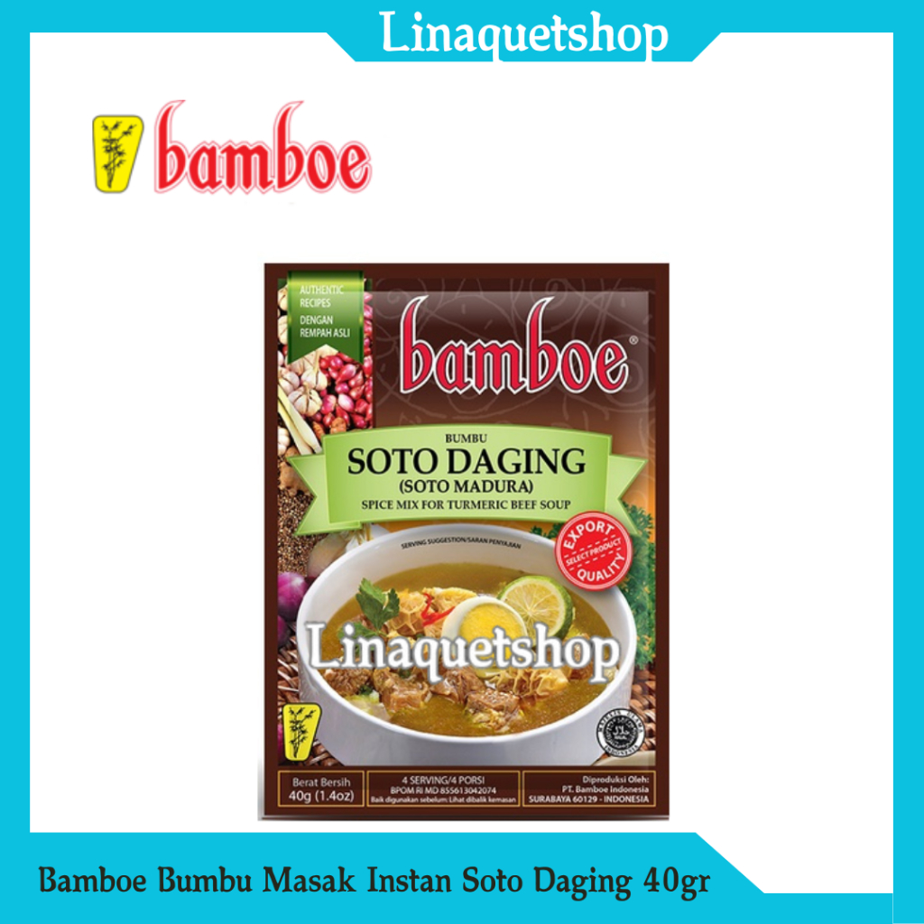 

BAMBOE Bumbu Masak Instan Soto Daging / Soto Madura 40gr