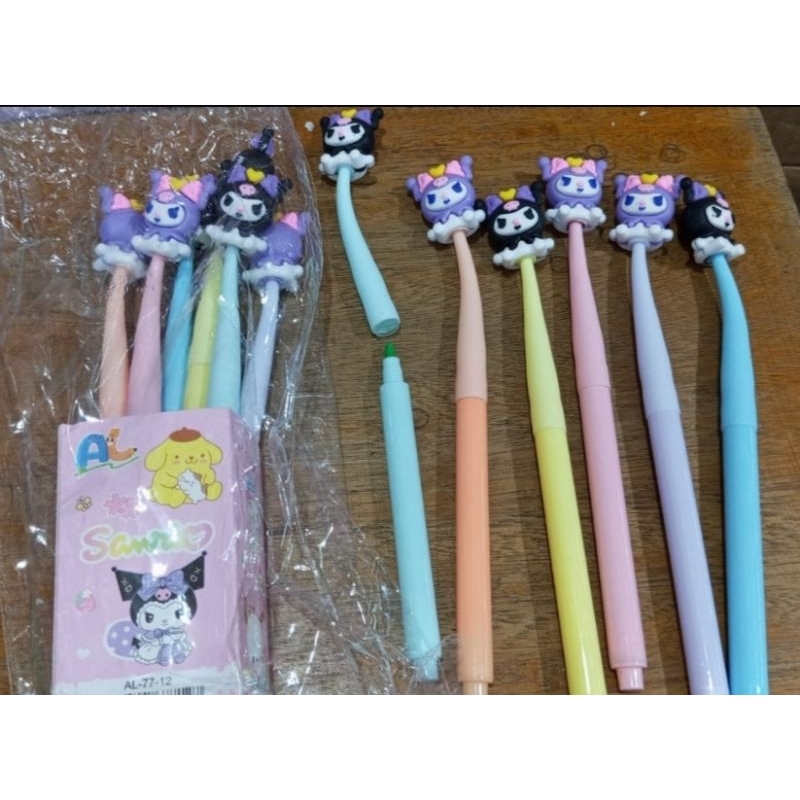 

Stabilo Lentur Motif Kuda Ponny Labubu Kuromi 1Box 12pcs || Stabilo Inul