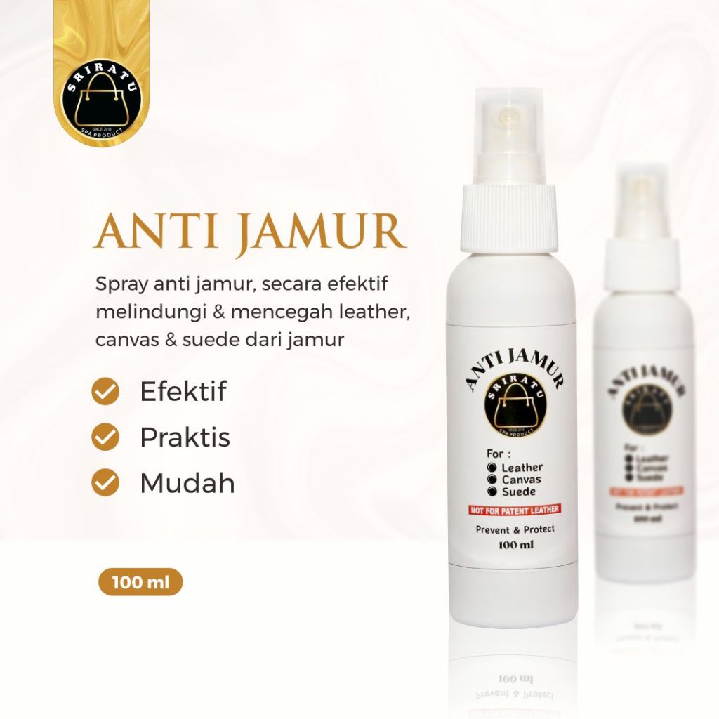Sriratu Pembersih Jamur Tas 100ml - Parfum Tas - Penghilang Bau Tas Kulit