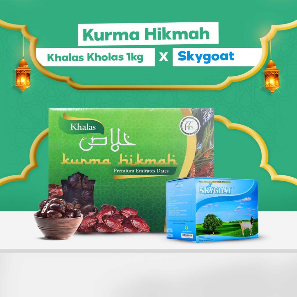 

Kurma Hikmah Khalas Kholas 1kg x Skygoat Vanilla