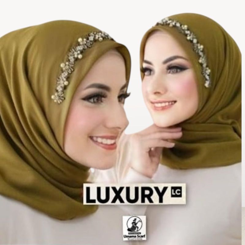 Hijab Segiempat Sinar Glamour Size 115x115cm / Jilbab S4 payet mutiara /Hijab Segiempat lebaran
