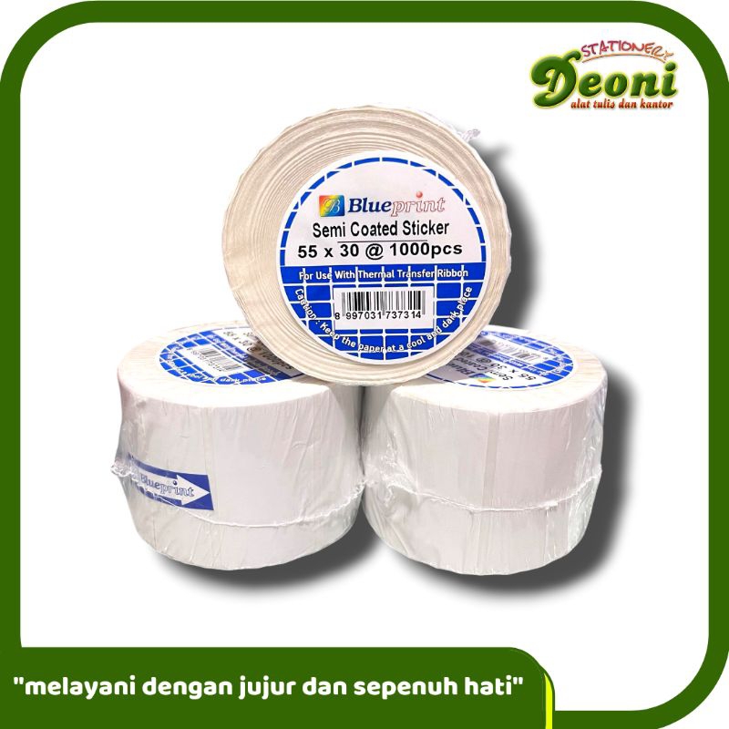 

Blueprint Label Barcode Semi Coated 55 x 30 1.000pcs