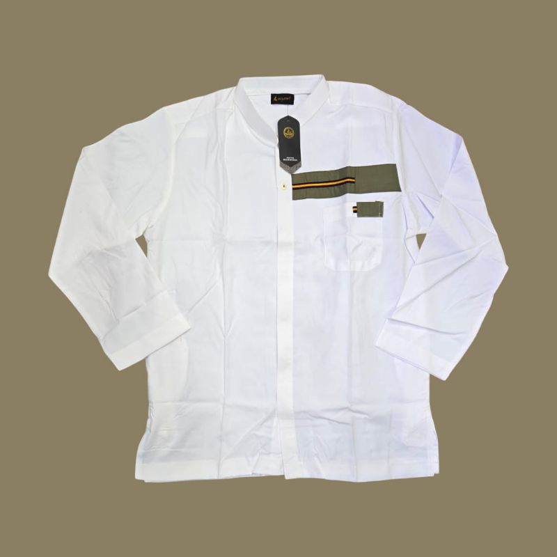 KOKO AL-LUTHFI LIST HIJAU LENGAN PANJANG NEW|AL-LUTHFI PUTIH LENGAN PANJANG