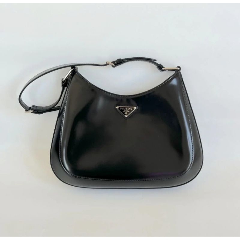 Prada Cleo Black Leather Shoulder Bag