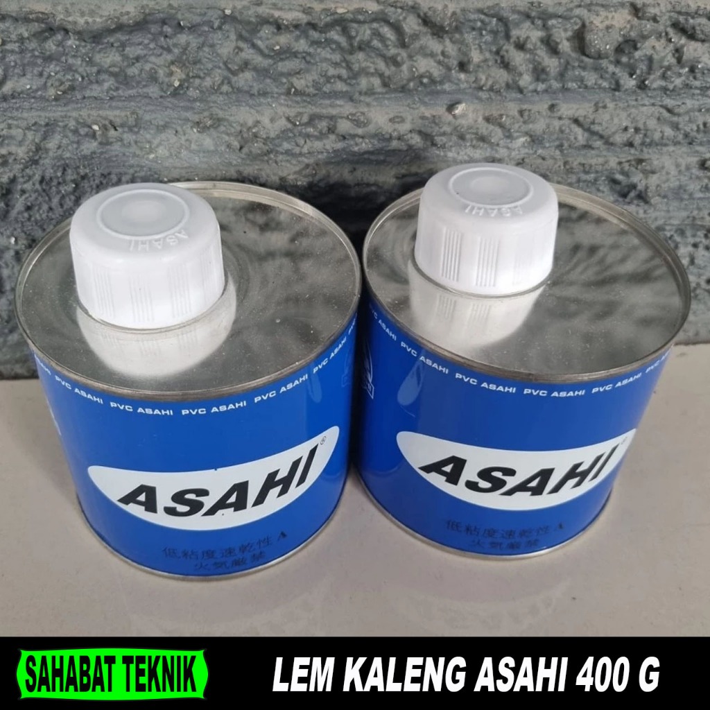 Lem Pipa PVC Kaleng ASAHI 400 gram / Lem Pipa Paralon 400 Gram