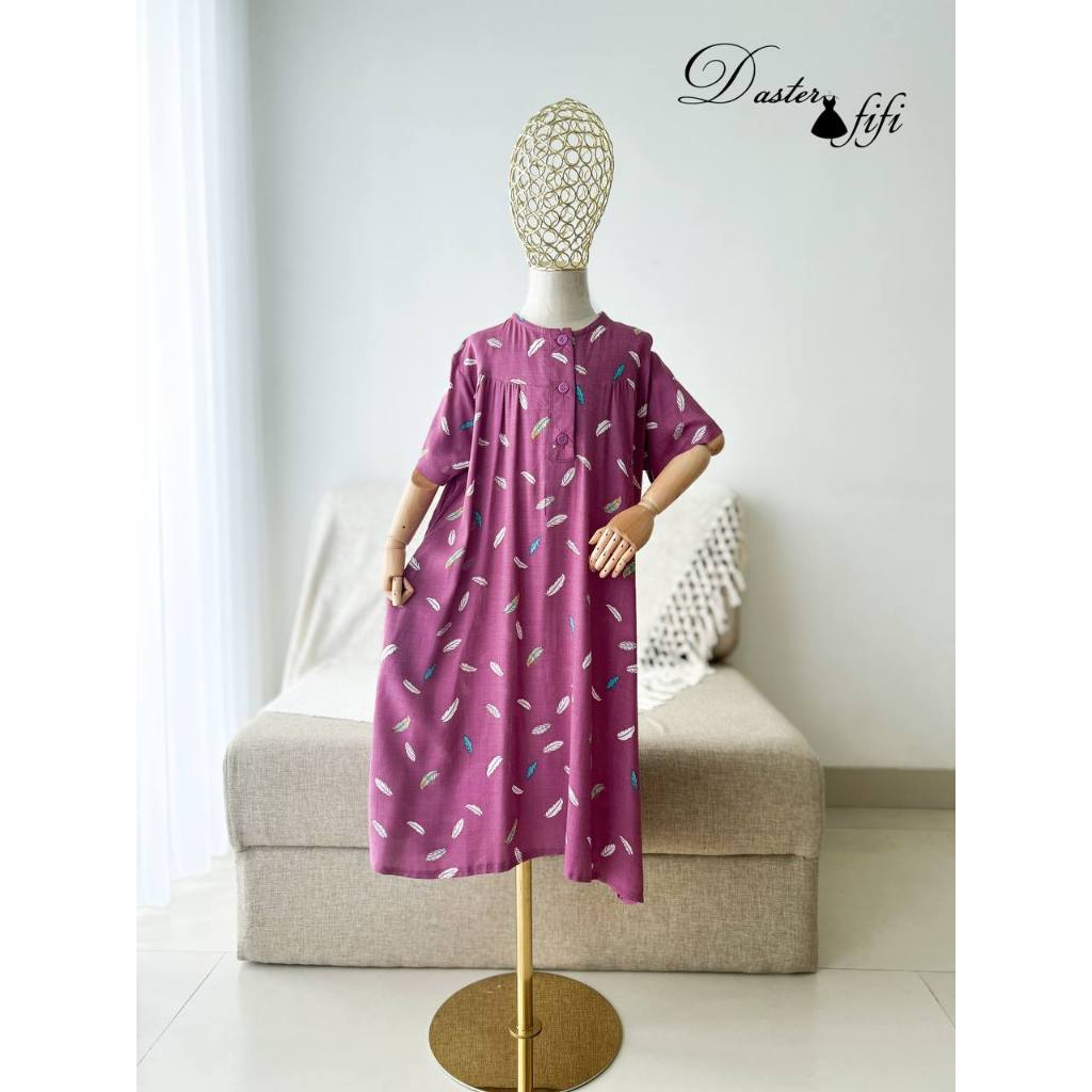 (464) Swedia kids by Daster Fifi / Daster Anak Katun Rayon / Baju tidur anak -  Dusty Purple