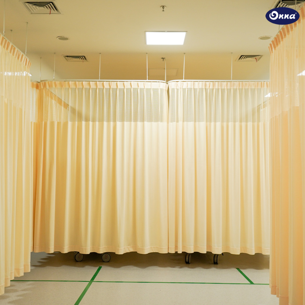 Tirai Rumah Sakit Kain Anti Bakteri / Gorden Rumah Sakit / Sekat Bed Rumah Sakit