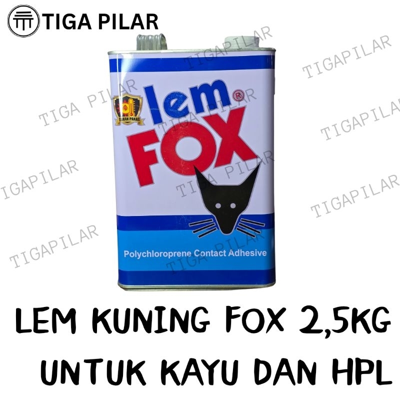 

LEM FOX BIRU GALON KECIL 2,5KG LEM KUNING HPL BUSA KULIT VINYL