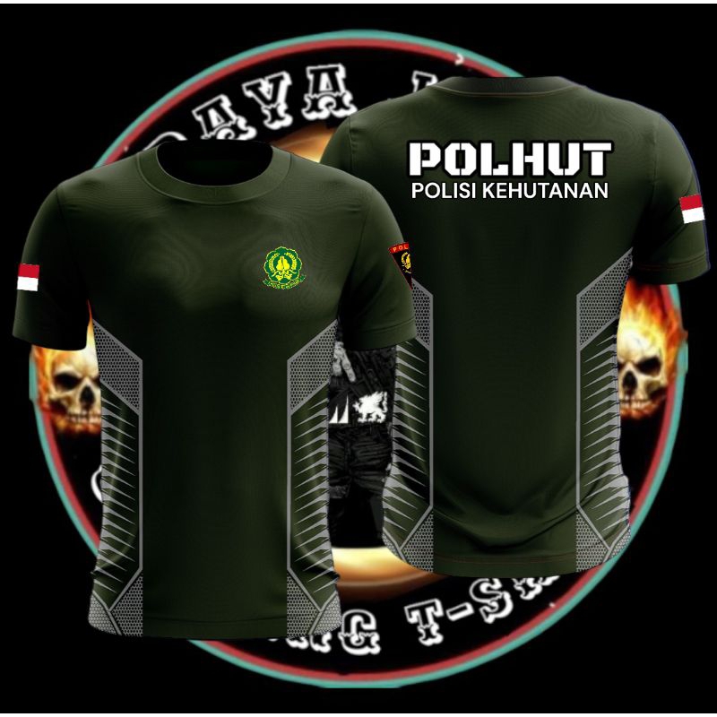 Kaos Jersey Dryfit PolHut polisi kehutanan - Kaos atasan pria polhut - Baju pria Polhut - pakaian t-