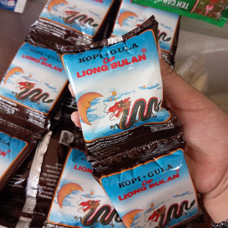 

1 Renceng Kopi + Gula Cap Liong Bulan Hitam 28Gr Isi 10 Sachet