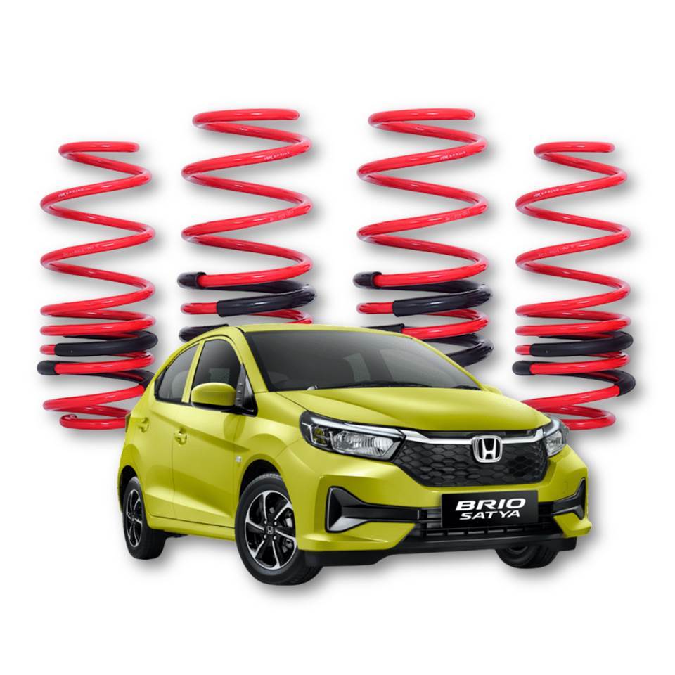 Per Mobil Brio, Per Mobil Ceper Brio, LOWERING KIT HSR RED HONDA BRIO 2011-2020 - Toko Velg Sunter