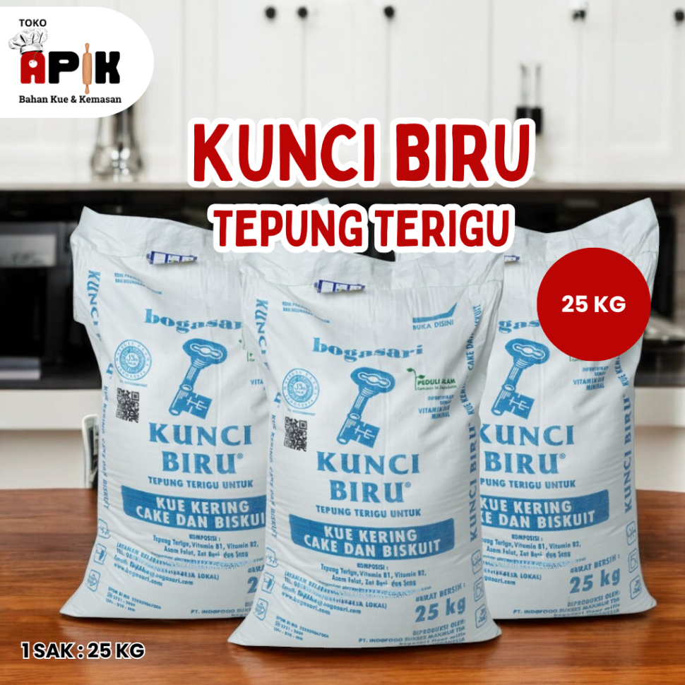 

Kunci Biru Tepung Terigu UNTUK Kue Kering Cake dan Biskuit 25KG