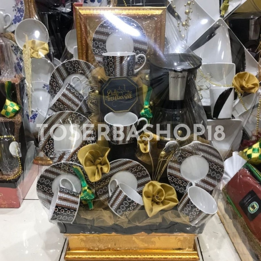 

Parcel Lebaran Tea set + Coffee Maker (Premieum) / Parcel Pecah Belah