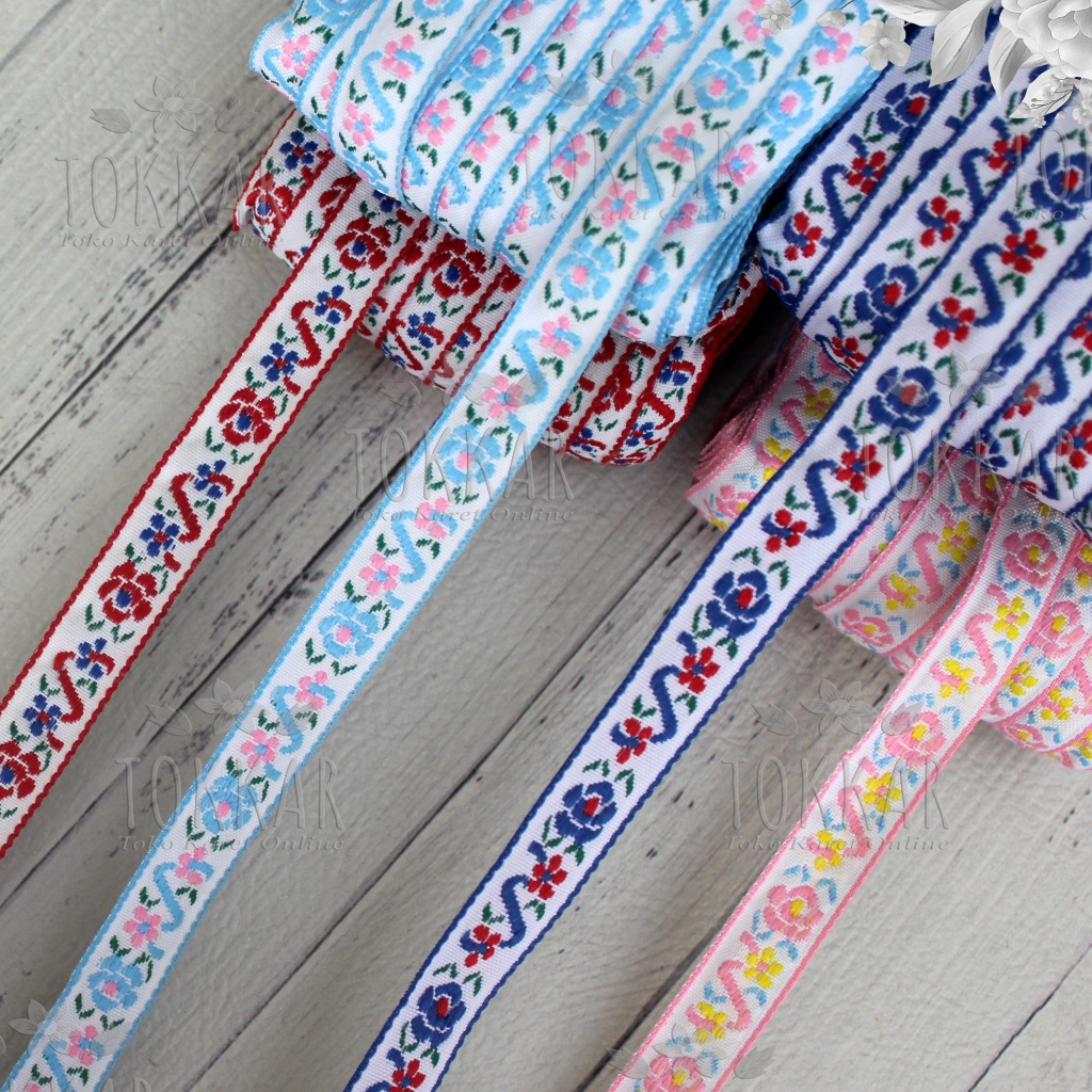 

(Per Meter) PT114 Jual Pita Gamis Biasa/Kain Lebar 1Cm - 2 Cm