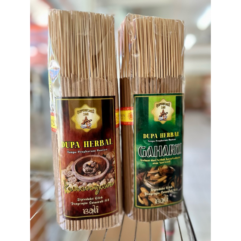[ Dupa Saraswati 108 Bali ] Herbal Aroma Gaharu & Kemenyan Tanpa Parfum Kayu Asli Stik Coklat
