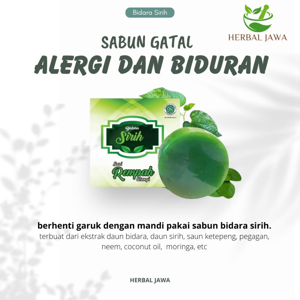 SABUN GATAL ALERGI & BIDURAN BIDARA SIRIH | Ampuh atasi gatal kemerahan alergi dan biduran BPOM