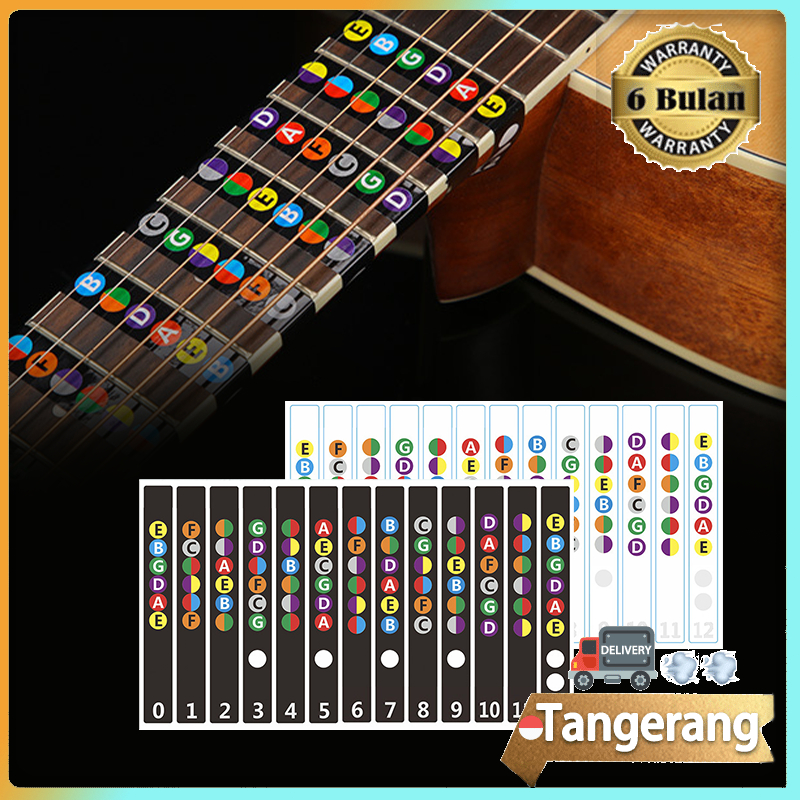Sticker Fretboard Gitar / Penanda Fret Gitar / Sticker Gitar Fret / Sticker Note Gitar Untuk Pemula 