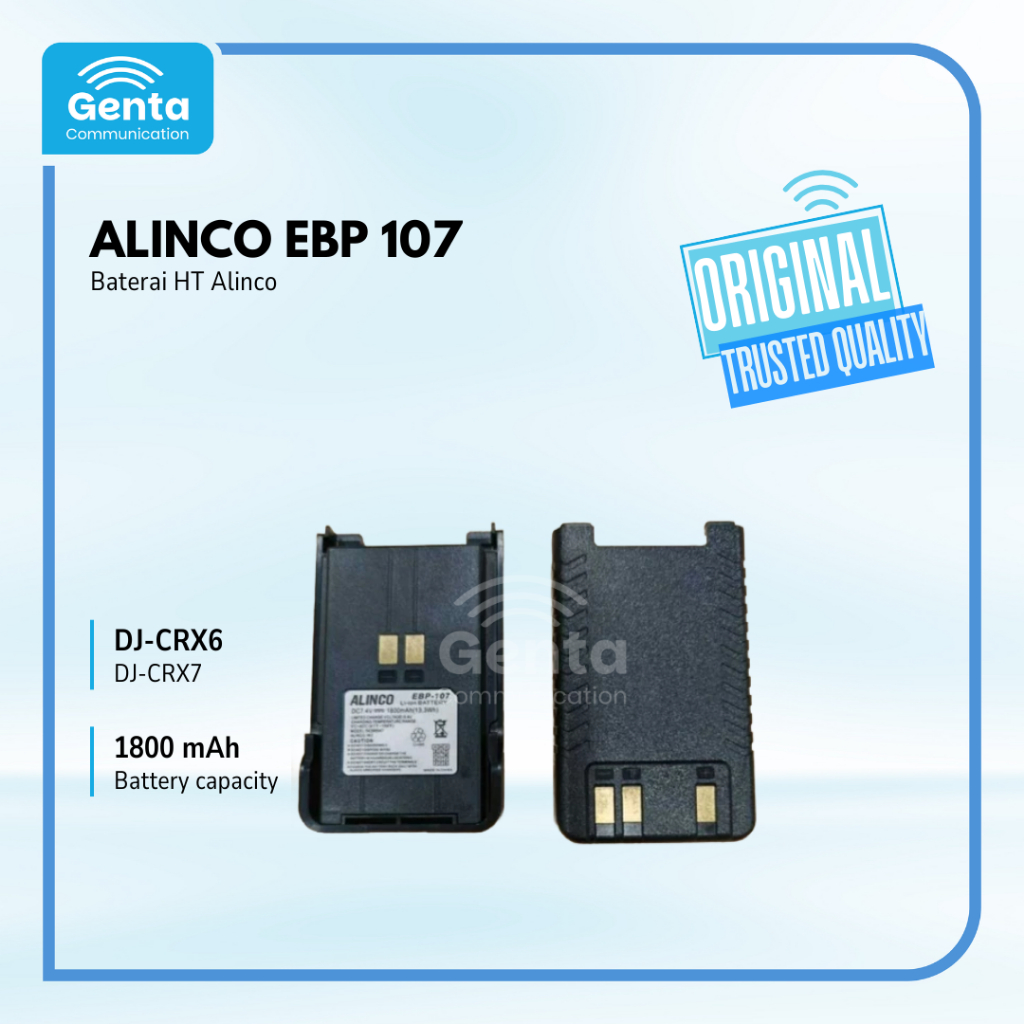 BATERAI HT ALINCO / BATRE HT ALINCO EBP 107 EBP-107 UNTUK HT ALINCO DJ CRX7 CRX6 EBP107 GARANSI BARU