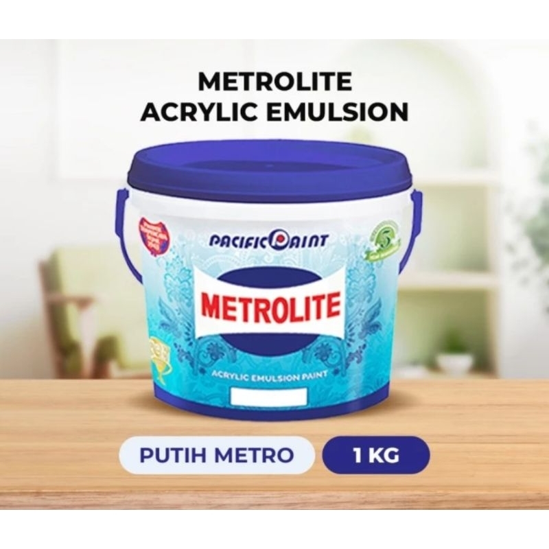 CAT TEMBOK CAT TRIPLEK METROLITE KEMASAN 1 KG - WARNA PUTIH