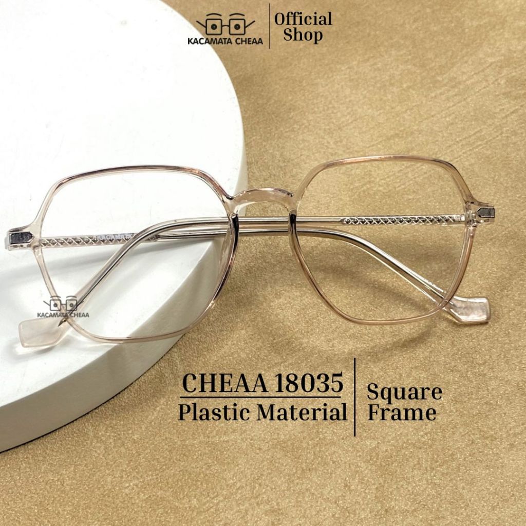 Kacamata BlueRay PhotoChromic AntiRadiasi -CHEAA 18035- Normal Minus Plus Pria Wanita Segi Plastik
