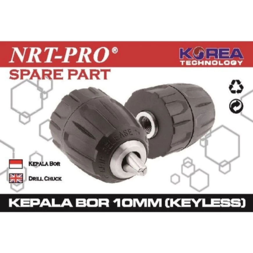 Kepala Bor Cordless Baterai 10mm 13mm NRT Pro
