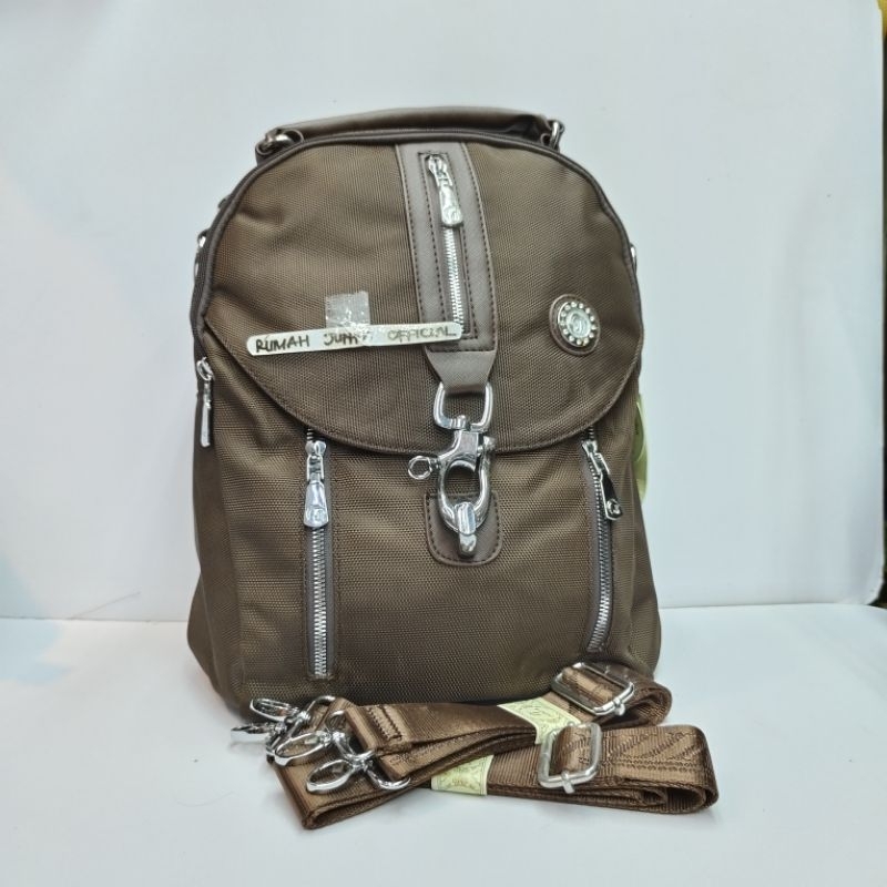 TAS RANSEL JUNFA 8057-96 BAHAN KANVAS MULTIFUNGSI - TAS WANITA