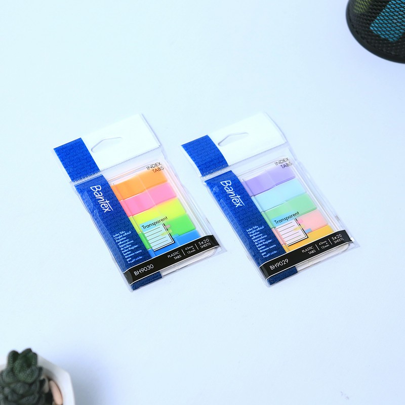 

[Avjaya Stationery] Bantex Pembatas Halaman Warna Warni Bahan Plastik 45x12 mm BH90XX