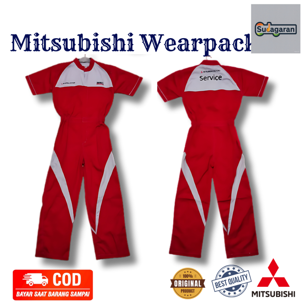 Wearpack Mitsubishi | Seragam Mitsubishi Ori | Seragam Bengkel| Seragam Kerja Pria | Seragam Mekanik