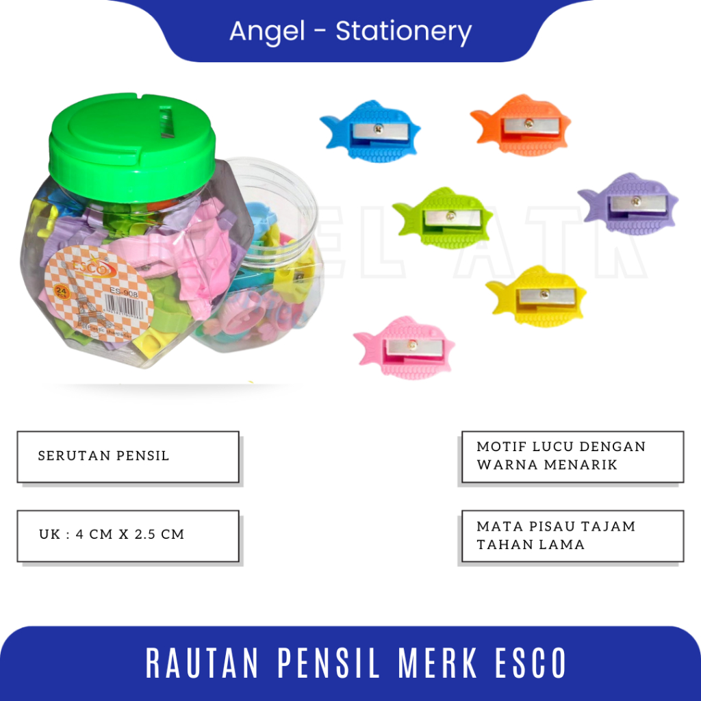 

Rautan Pensil Toples / Jual Ecer / Serutan Pensil Motif / Serutan Pensil Lucu / Untuk Alat Tulis Sekolah dan Kantor / Pencil Sharpener / Cash On Delivery / Atk Blessing