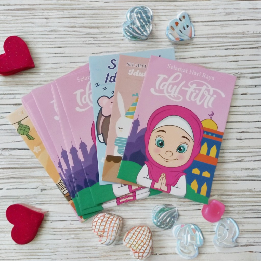

Amplop Lebaran Idul Fitri Karakter Gambar Kartun Anak Anak Lucu isi 5 -50 pcs