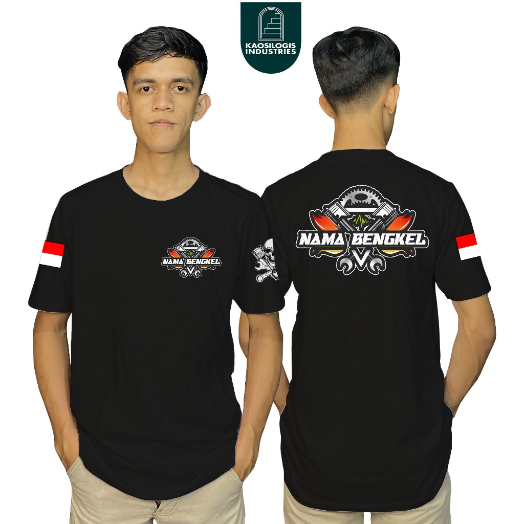 Kaos Bengkel Montir Bisa Custom Nama bengkel Terbaru 2025- Kaosilogis