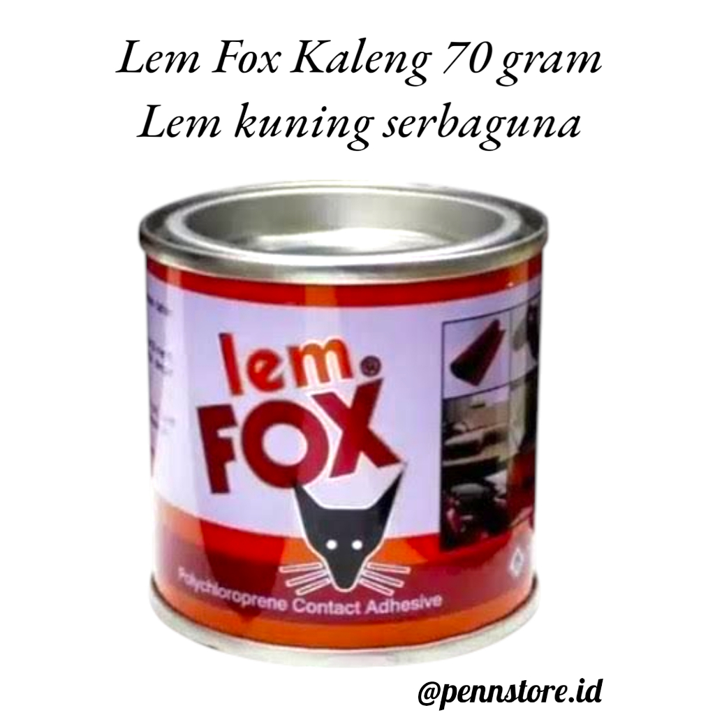 

(Pcs) Lem Fox Kaleng 70 Gram - Lem Kuning Serbaguna