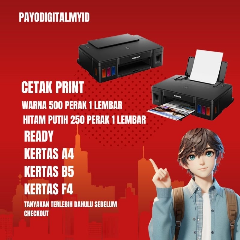 

cetak print kertas A4 B5 F4