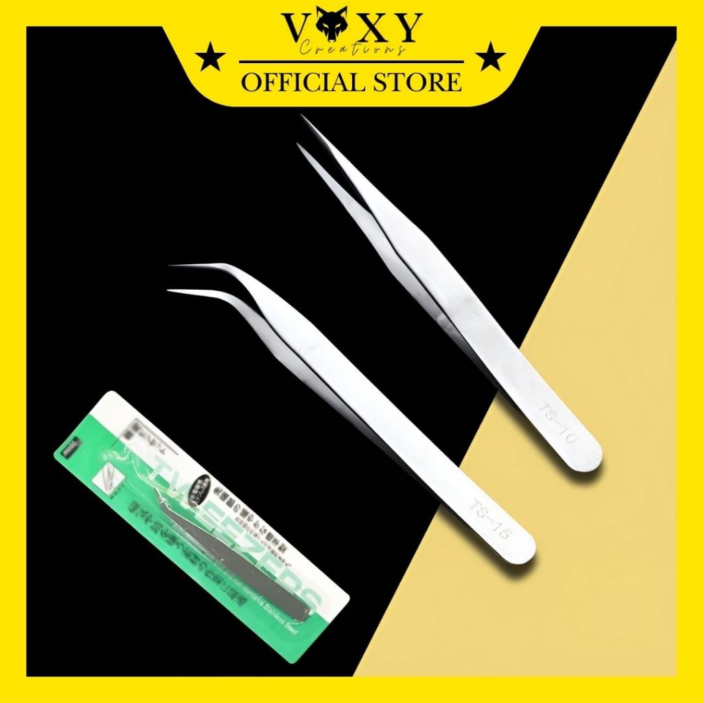 Pinset Stainless Steel / Pinset Bengkok Siku / Pinset Benang Stainless / Pinset