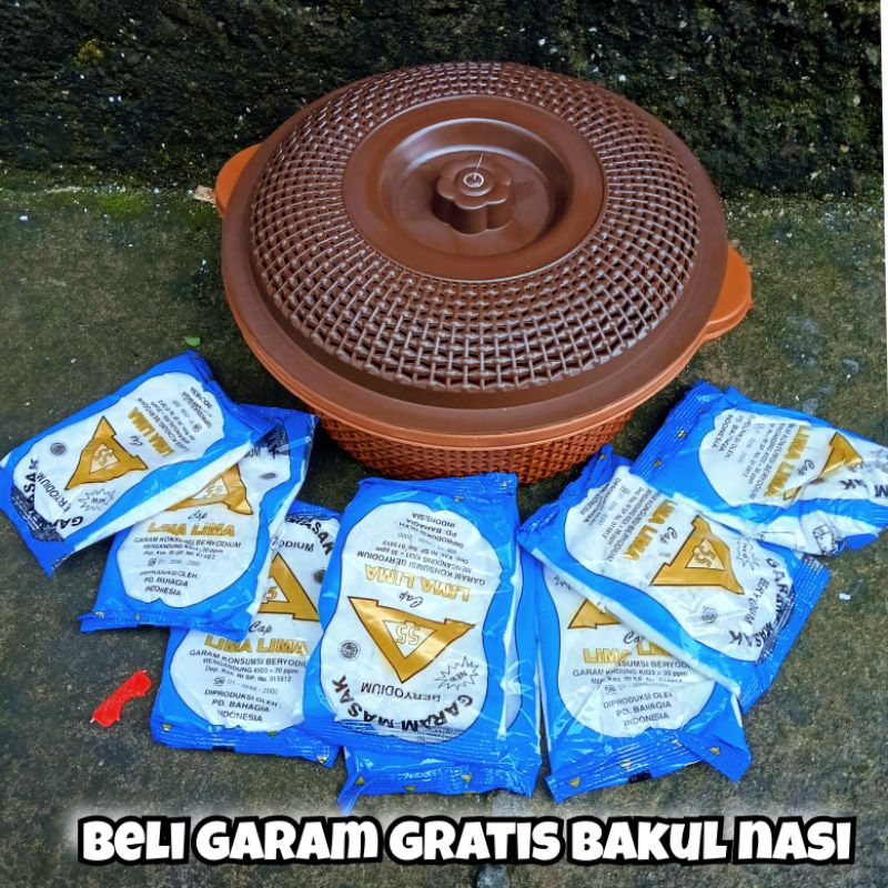 

1 kg 10 kantong Garam masak halal 100% garam dapur kemasan kantong 100 gram gratis bakul nasi