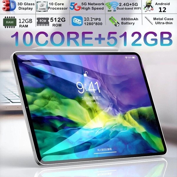 Original Tablet 11.6 inch 12GB+512GB Wifi/5G Tablet PC Dual SIM Student Learning Tablet Android
