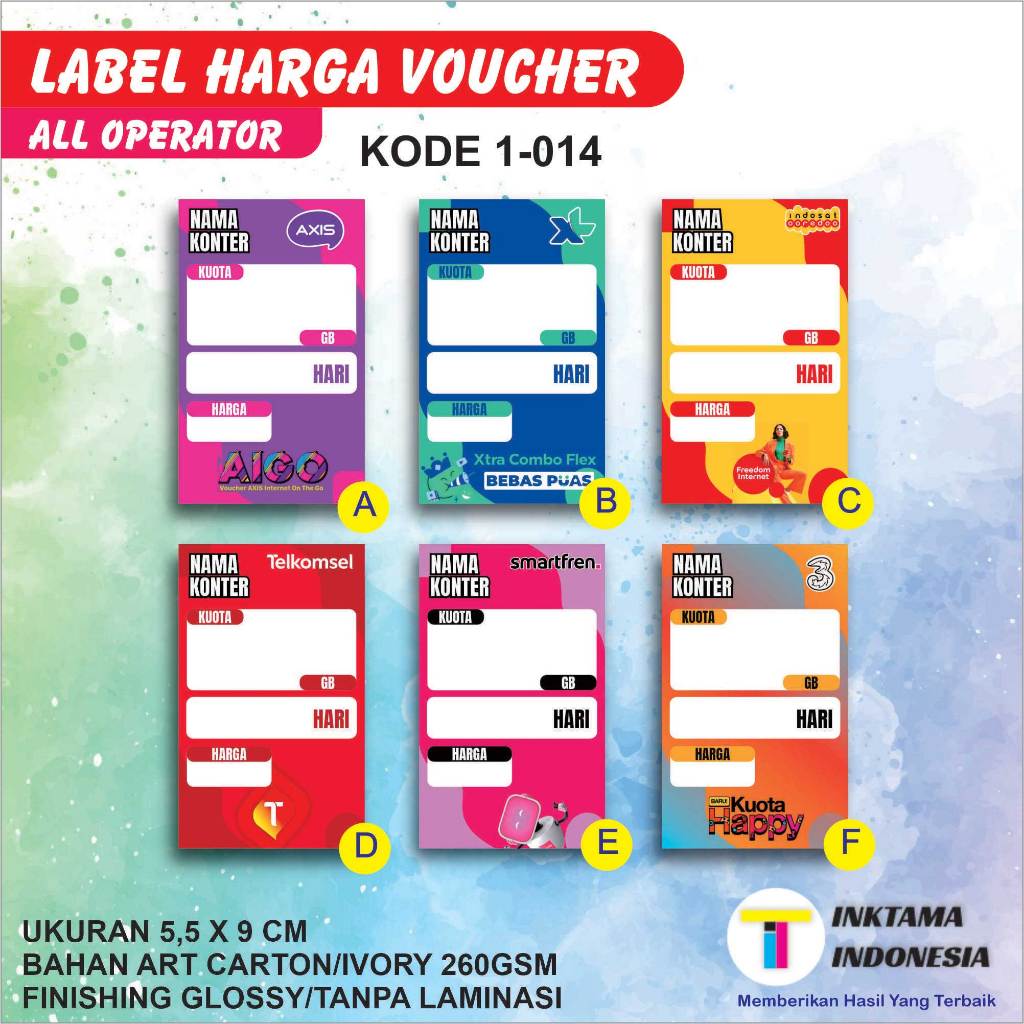 

New Label Portrait Harga Konter Voucher Harga Konter Display Harga Etalase Konter Stiker Konter