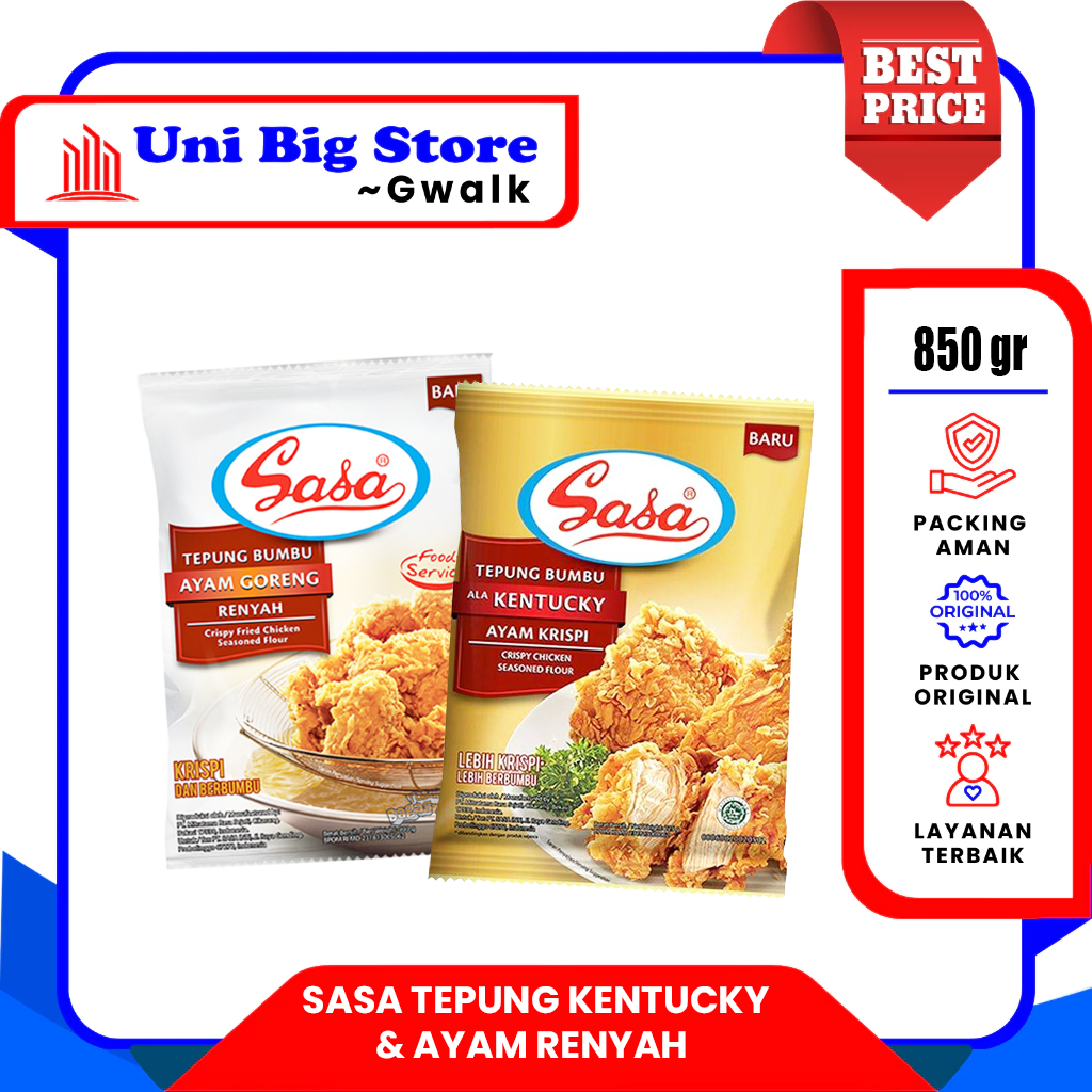 

SASA TEPUNG BUMBU KENTUCKY - AYAM GORENG RENYAH - 850 gr & 900 gr