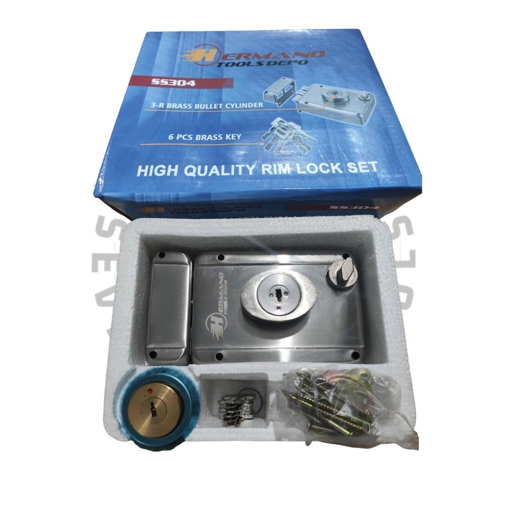 KUNCI PINTU OTOMATIS / KUNCI PINTU BESI OTOMATIS HERMANO SS304 ORIGINAL