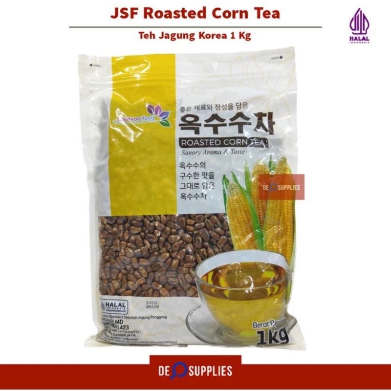JSF Roasted Corn Tea 1kg - Teh Jagung Panggang Oksusucha Minuman Korea BBQ
