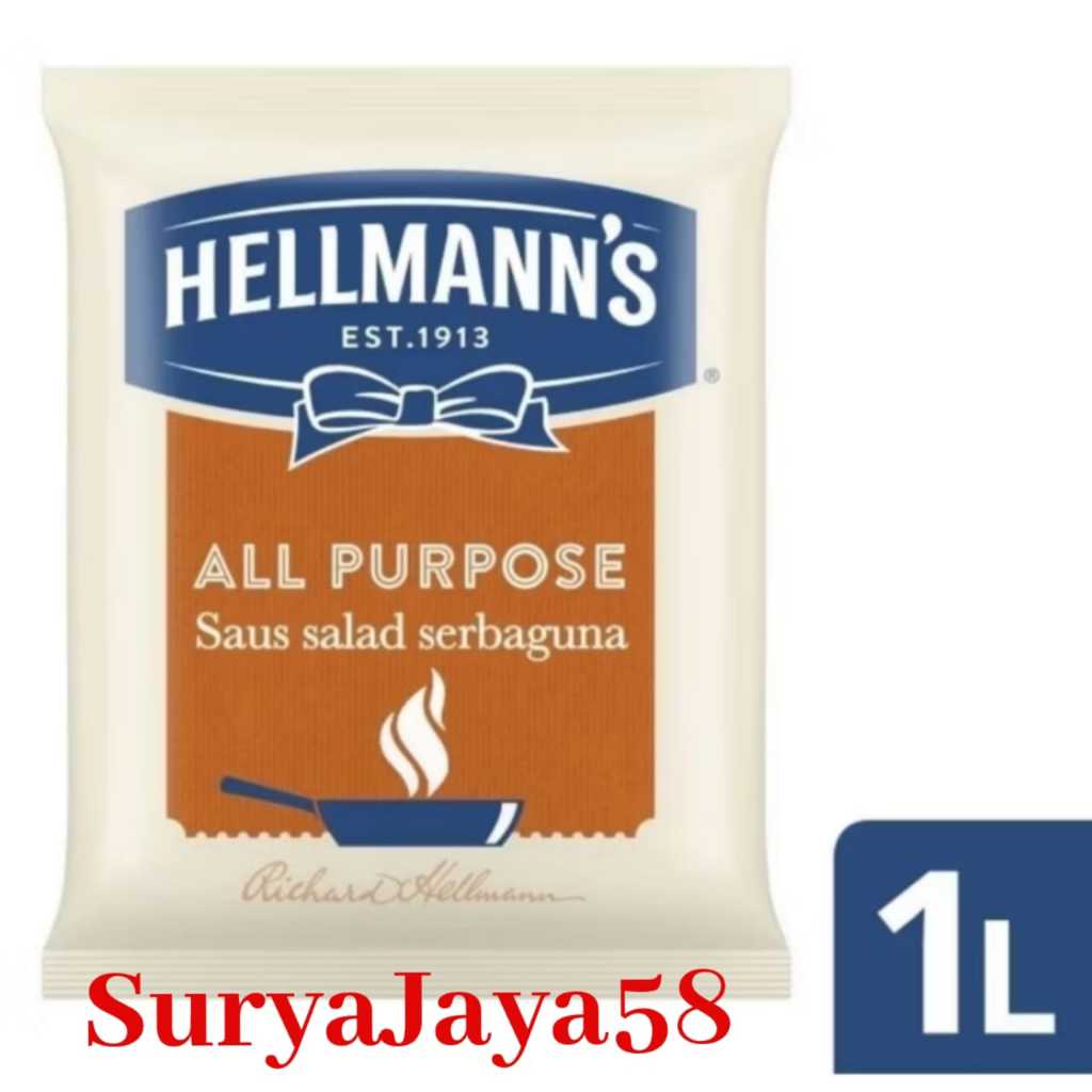 

Hellman's - all purpose mayonnaise / saus salad mayones serbaguna 1L | Hellmans mayones 1L| 1dus isi 12pcs