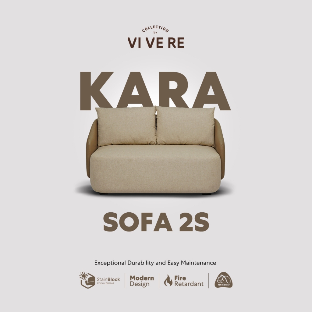 VIVERE Kara Sofa 2 Seater - Sofa Ruang Tamu