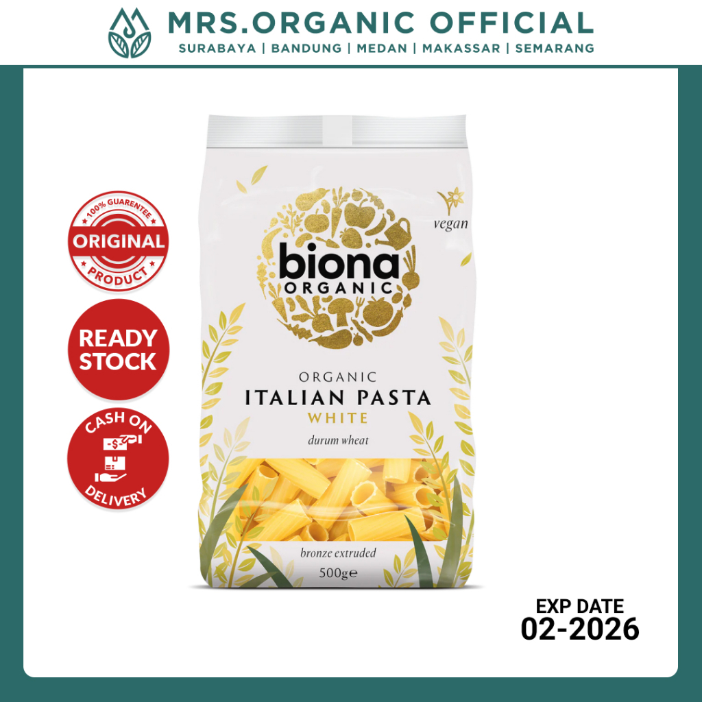 

Pasta Biona Organic White Rigatoni Bronze Extruded 500 Gr - Organik Kaya Serat