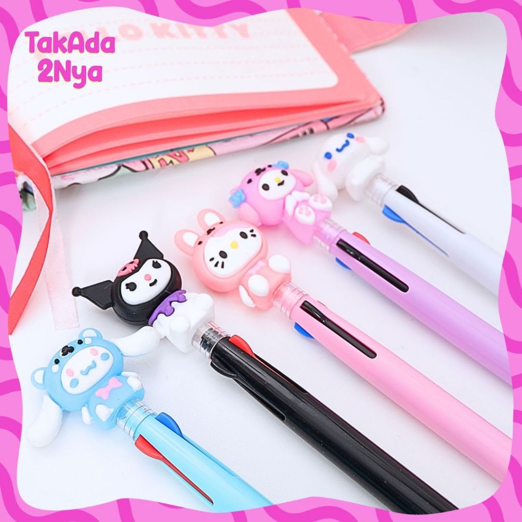 

Pena 3 Warna Sanrio Pulpen Gel Warna Pen Bolpen Bolpoint Gelpen Karakter Lucu