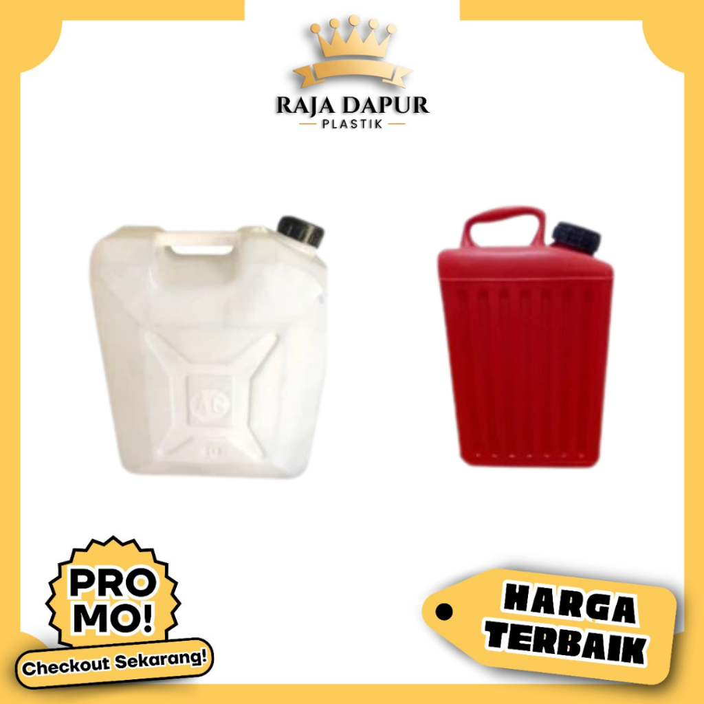 Jerigen Plastik 5 10 20 25 30 Liter Serbaguna Warna Merah Putih Jerigen Air Minyak Murah - LIVE RDP