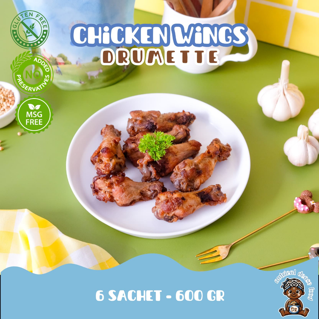 

Chicken Wings Drummete 500gr | MPASI GLUTEN FREE HOME MADE DEZIGA BELLY | KURIR INSTAN SAMEDAY