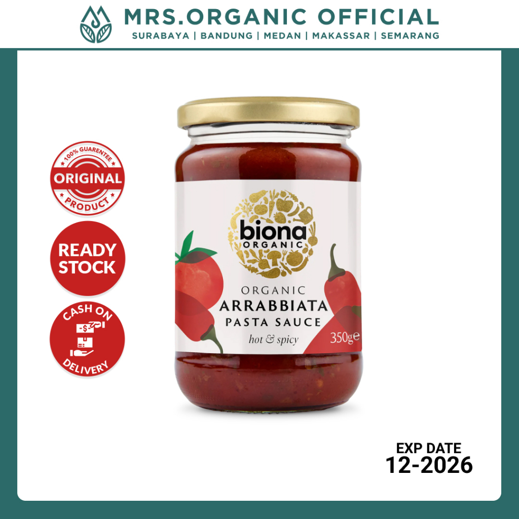 

Saus Pasta Organik Biona Organic Pasta Sauce Arrabbiata Spicy 350 Gr