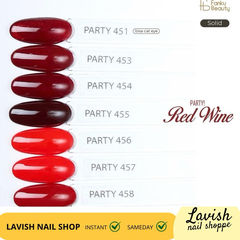 Series Red Nail Gel Halal Party Series Merah Kutek Halal Party