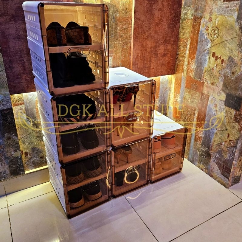 Lemari Rak Kotak Box Sepatu Sandal Sendal Skincare Skin Care Kosmetik Makeup Make up Bumbu Dapur Kam