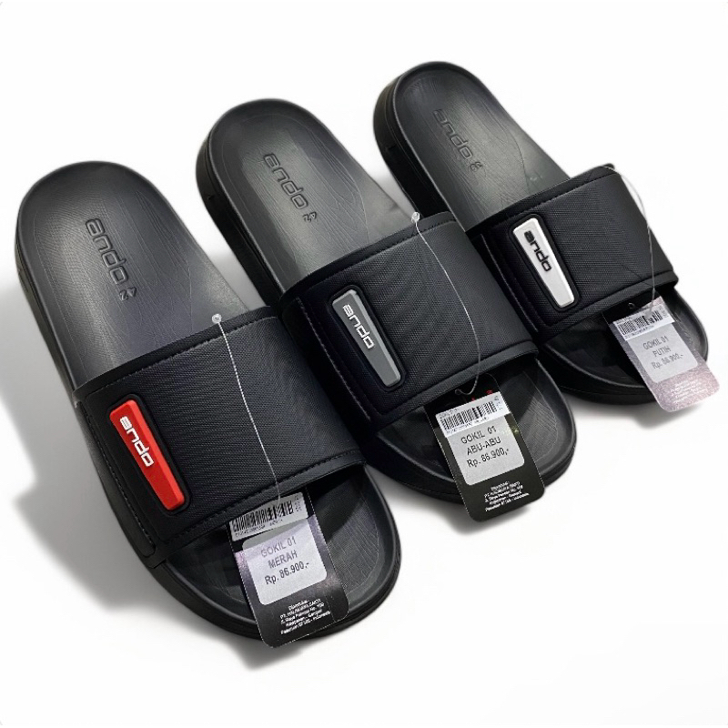 ANDO - SELOP COWOK ANDO GOKIL 01 ORIGINAL - SANDAL SLIDE PRIA